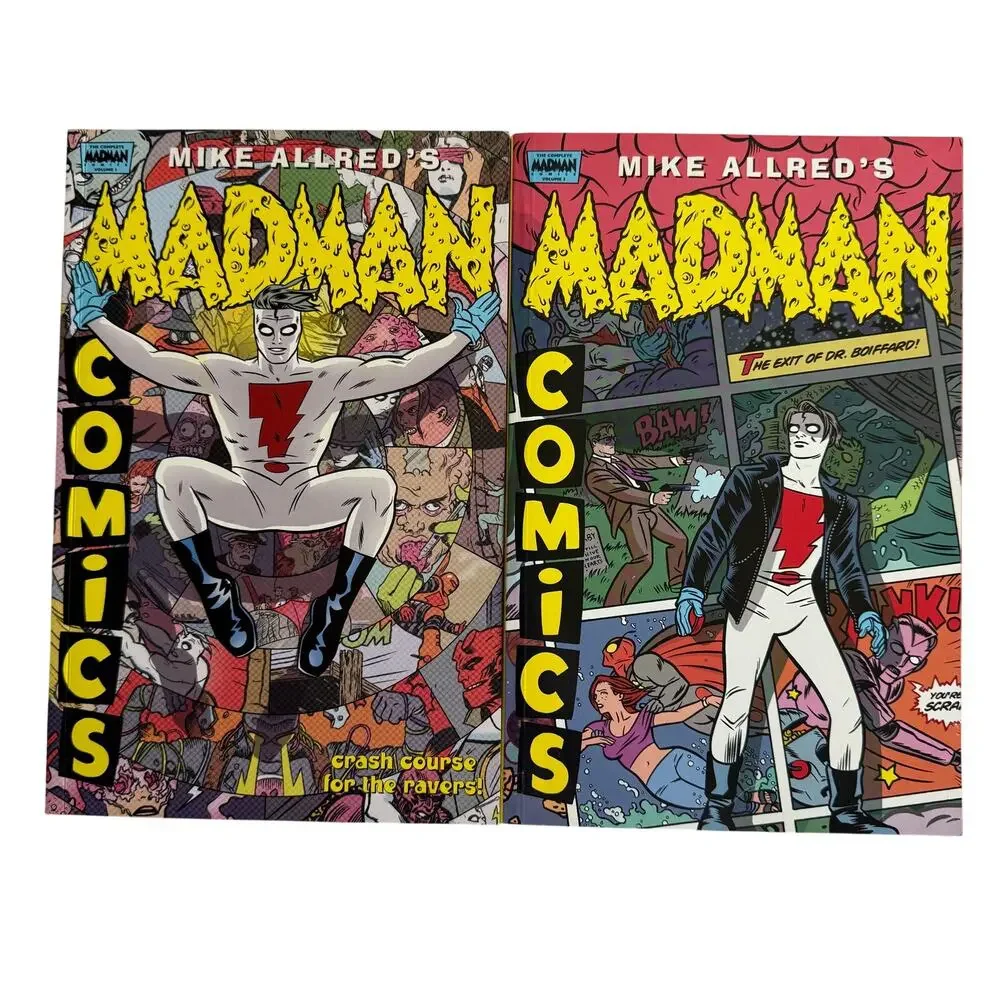 Madman Comics Mike Allred Graphic Novel Lot Crash Course for the Ravers Boiffard